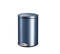 Stainless Steel Trash Can 5L/9L/12L Foot Pedal Waste Bin with Lid for Kitchen Living Room Bathroom Bedroom Lightweight Luxury Design Blue - Perfect for Home & Office