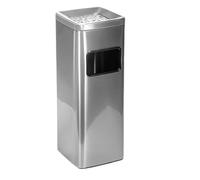 Stainless Steel Trash Can, Dual Purpose waste basket, Garbage can, Rectangular Hands-Free Kitchen Trash Can, Outdoor Pub Hotel Lobby Vertical Stainless Steel Shopping Mall Park Toilet waste container