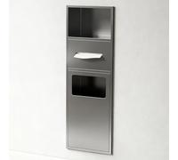 Stainless Steel Trash Can & Toilet Paper Holder SetModern Design for Kitchen Living Room Bedroom HotelDurable & Stylish Waste Bin Solution