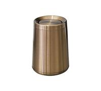 Stainless Steel Trash Can with Flipping Lid, Double Layer Small Wastebasket for Bathroom Kitchen, 10L