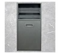 Stainless Steel Trash Can with Integrated Shampoo Shelf - Bathroom for Toiletries & Essentials Design for Efficient Waste Management