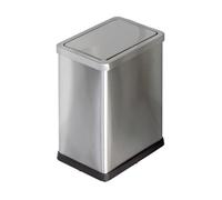 Stainless Steel Trash Can with Lid - Compact Modern Waste Bin for Bathrooms, Bedrooms, Offices, and Living Rooms