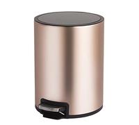Stainless Steel Trash Can with Lid, Kitchen & Bathroom Waste Bin, Removable Inner Bucket, Compact Garbage Bin for Home, Modern Design, Space-Saving Trash Container