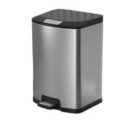 Stainless Steel Trash Can with Lid Soft-Close Kitchen Pedal Bin Removable Inner Bucket Carry Handle 7/10/13/18L Sizes - Ideal Bathroom & Kitchen Waste Bin