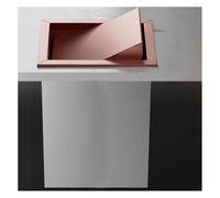 Stainless Steel Trash Chute with Lid, Balance Flap Cover for Countertop Recycling in Restaurants, Offices, and Kitchens