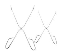 Stainless Steel Trash Grabber Tool Silver 2pcs Heavy Duty for Seniors