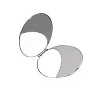 Stainless Steel Travel Mirroring Closure Foldable Design For Makeup On The Go Stainless Steel Compact