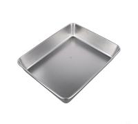 Stainless Steel Tray, Rectangular Serving Tray for Food, Kitchen Serving Plate, Dishwasher Safe, Heavy Duty Silver Mirror Finish, Multi Purpose Use(30 * 25 * 5.5)