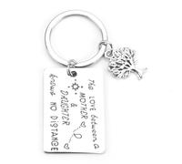 Stainless Steel Tree of Life Keyring, Cute Personalised Bag Charm, Mothers Day, Birthday Gifts for Women, Mum, Sister, Friend, Inspirational, Unique, Travel Accessories