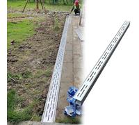 Stainless Steel Trench Drain Kit - 304 Stainless Steel Channel Drain with Grates for Efficient Outdoor Water Drainage Ideal for Patios Sidewalks and Driveways