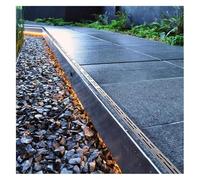Stainless Steel Trench Drain Kit, Right Angle Channel Drain, Garden Kitchen Balcony Gutter, Drainage Trough For Bathroom/Kitchen/Yard/Driveway(100x7x5cm)