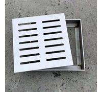 Stainless Steel Trench Drain - Square Metal Channel Sewer Cover with Frame Quick Drainage Grate for Rainwater - 32" 28" 24" 20" 16" 12" 8" 6" (30x30cm)