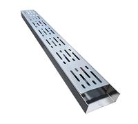 Stainless Steel Trench Drain System - Linear Channel Kit for Outdoor Drainage in Yard, Driveway, Patio, Garage, and Pool Deck