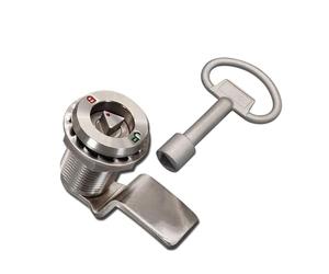 Stainless Steel Triangle Locker Telescopic Security Lock for Doors Electric Cabinet Dustbin Locks Pull Tongue Mailbox 3/4Pcs(3sets-Stainless S)