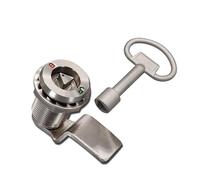 Stainless Steel Triangle Locker Telescopic Security Lock for Doors Electric Cinet Dustbin Locks Pull Tongue Mailbox 1Pcs(3sets-Stainless S)