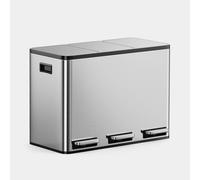 Stainless Steel Triple Bin - 45L