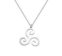 Stainless Steel Triple Spiral Necklace Emblem Amulet Talisman Charm (Triple Spiral N eu)