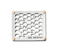 Stainless Steel Trivet - 12 x 12 cm Expandable Hot Pot Holder, Portable Dish Mat, Non-Slip, Heat Resistant Plate Stand with Modern Grid Design, Worktop Protector for Kitchen