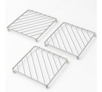 Stainless Steel Trivet Set of 3 - Heat Resistant Pot Stands for Kitchen & Dining Table | Rustproof Metal Hot Pads for Pots, Pans, Dishes & Kettles - Modern Hollow-Out Design
