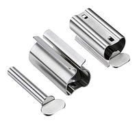 Stainless Steel Tube Squeezer, Set of 2, Toothpaste Squeezer with Stand Function, 8 cm, Silver