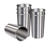 Stainless Steel Tumbler, 6 Wine Glasses, 600 ml Tumbler, Stackable Drinking Glasses for Drinks on the Go Coffee Wine