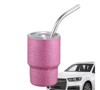 Stainless Steel Tumbler With Straw Portable Insulated Water Drinkware | Coffee Mug Leakproof BPA Free Reusable Vacuum Insulation Double Wall Travel Car Cup Holder for Outdoor Camping Tri Purple