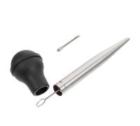 Stainless Steel Turkey Baster and Barbecue Meat Seasoning Injector Tool | Silicone Pump Head, Thickened Sharp Needle, Marinade for Brisket and Duck, Easy Cleanup during Baking