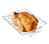 Stainless Steel Turkey Roasting V Rack, Roaster Racks for Smoking and Grilling Poultry Chicken, and Pork Cooking Rack for Roasting Pan for Kamado, Smoker, Green Egg Accessories, Dishwasher Safe