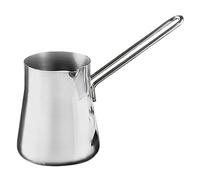 Stainless Steel Turkish Coffee Pot 450 Ml, 15 Oz Greek And Arabic Coffee Maker, Milk Warmer With Long Handle, Compatible With Gas And Electric Stoves
