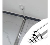Stainless Steel TV Cable Trunking Wall Floor Cord Cover 40-100x8-30mm 1-10pcs(W 60mm/2.4in,8 pcs)