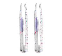 Stainless Steel Tweezers Set, 2pcs Eyebrow Tweezers Set with Brush, Professional Precision Tips Tweezers for Home Travel (2 Pcs Eyebrow Tweezers)
