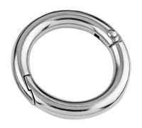 stainless steel two part ring with snap fastener - 8mm - A2 (304) Stainless - 1 pack