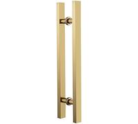 Stainless Steel Two-Sided H Spull Push Door Handle Set with Installation Kit - Durable Interior & Exterior Barn Door Handle, 100cm/39.4in & 70cm Length Options