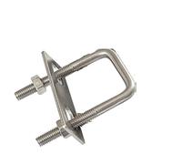 Stainless Steel U Bolt 304 Stainless Steel Square Clamp Right Angle U-clamp U-bolt Right Angle Screw U-square Clamp Buckle Square Pipe Clamp(M8 95x120mm 1pcs)