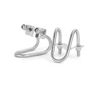 Stainless steel U-bolt, 304 Stainless Steel U-Bolt Double U-Cross Pipe Clamp Screw Connector Multiple Sizes(M8x60x20mm)