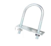 Stainless steel U-bolt, M12 Zinc Plated Carbon Steel U-Bolt Pipe Clamp With Baffle Multiple Sizes(M12x80x160mm -1sets)