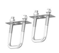 Stainless Steel U-Bolts ， 5/2/1 Pack Stainless Steel Square U-Bolts Kit M6/M8/M10 With Nuts And Frame Plates(M8*25 * 75(2 sets))