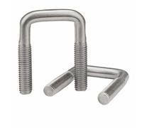 Stainless Steel U-Bolts ， 5-Pack 304 Stainless Steel M8 Square Right-Angle U-Bolt Tube Clamp Set Multiple Sizes(M8*50 * 140)