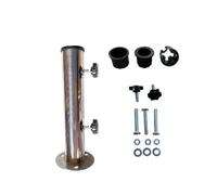 Stainless Steel Umbrella Hardware for Outdoor Canopy 30cm Mounting Bracket with 38mm/48mm Adapters Base Stand for Patio Umbrella Support