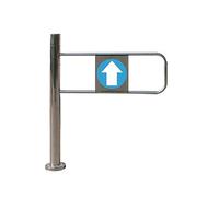 Stainless Steel Unidirectional Supermarket Entrance Door Automatic Closing Pedestrian Gate for Warehouse Factory Aisles - Access Control Solution