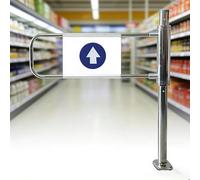 Stainless Steel Universal Safety Gate for Supermarkets,Automatic Rebound Swing Gate,Entrance Swing Door,Pedestrian Access Fence,Manual 90° Open Pedestrian One-Way Door for Yards(70cm/27.6in)