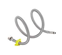 Stainless Steel Universal Shower Hose, 1/2 inch 304 Stainless Steel Water Hose 30-200 cm(Single Cap,100CM-DN15)