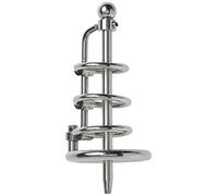Stainless Steel Urethral Spreader CBT Chastity Cage