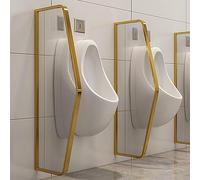 Stainless Steel Urinal Screen Partition WallMounted Bathroom Divider Privacy Panels for Restrooms Gold Finish2 Pack Urinal Privacy Screens for Enhanced Hygiene