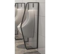 Stainless Steel Urinal Screen PartitionWallMounted Bathroom Privacy Divider Durable Room Divider Panels for Restrooms Black Frame for Enhanced Privacy