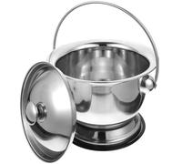 Stainless Steel Urine Bucket with Lid Portable Bedpan Bed Pan Emergency Device Chamber Pot Bathroom Commode for Kids Elderly