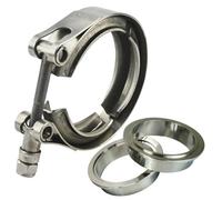 Stainless Steel V-Band Clamp V-Band Exhaust Flange Clamp Kit Stainless Steel 38-152mm for Muffler Repair(152mm 6inch)