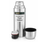Stainless Steel Vacuum Flask 1L | Double Wall Insulated Thermal Bottle for Hot & Cold Drinks | Leakproof Travel Flask for Work, Camping & Outdoor Use
