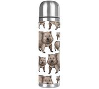 Stainless Steel Vacuum Flask,Cute Wombats Printed