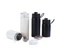 Stainless Steel Vacuum Insulated Bottle Portable Thermos with Tea Partition for Coffee and Travel(350ml,A)